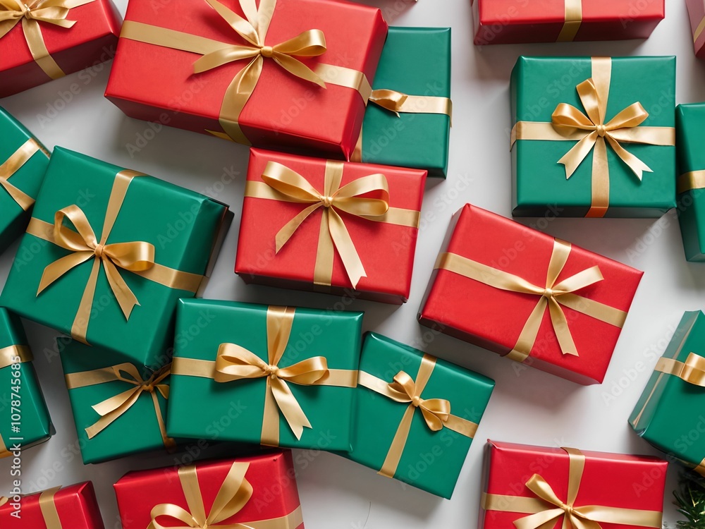 wallpaper representing small Christmas gift motifs. Gifts are wrapped with simple ribbons. They are arranged in patterns for a festive and joyful effect. wallpaper representing small Christmas gift motifs. Gifts are wrapped with simple ribbons. They are arranged in patterns for a festive and joyful effect.