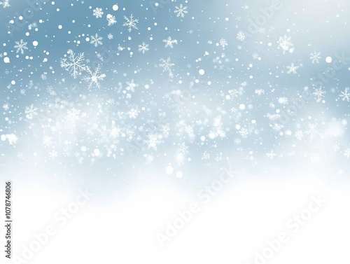 Snowstorm is depicted in the image, with snowflakes falling from the sky