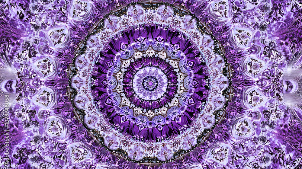 3d rendering of cool futuristic kaleidoscope patterns in vibrant purple and black colors. Kaleidoscope. Illustration 3d rendering of cool futuristic kaleidoscope patterns in vibrant purple and black colors. Kaleidoscope. Illustration