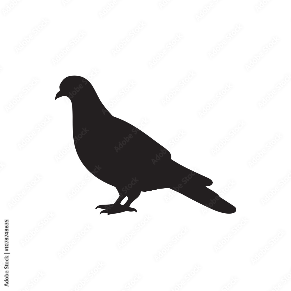 illustration of a pigeon silhouette vector art Illustration, Beautiful bird pigeon silhouette black icon vector art illustration illustration of a pigeon silhouette vector art Illustration, Beautiful bird pigeon silhouette black icon vector art illustration