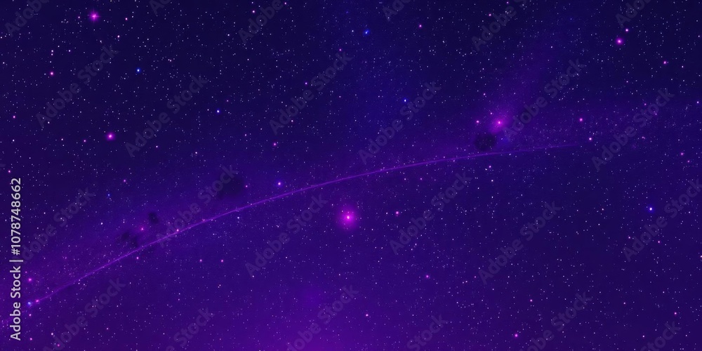 Obraz premium Vibrant pink and purple night sky filled with stars and galaxies, night sky, celestial
