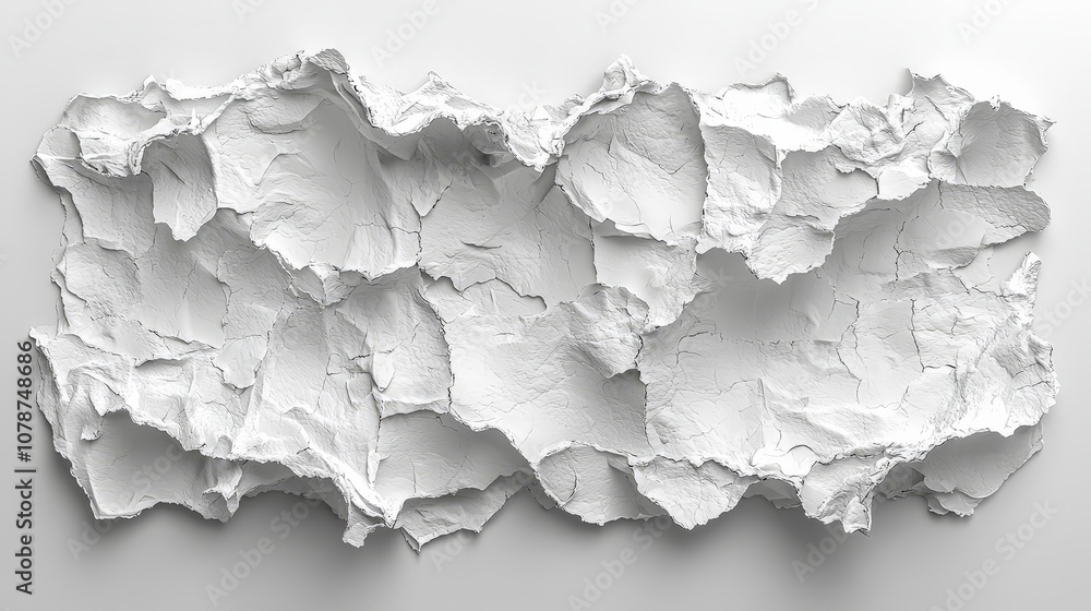 A textured white surface resembling crumpled paper or plaster. A textured white surface resembling crumpled paper or plaster.