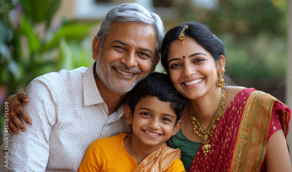 Indian Family Smiling Together Indian Family Smiling Together