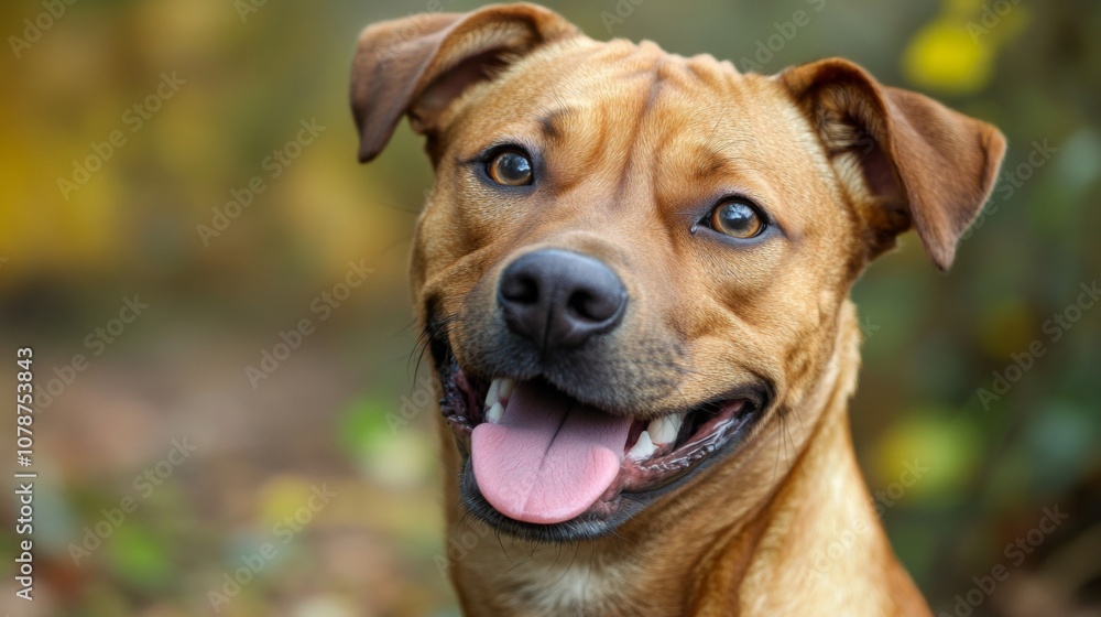 Close-up Portrait of a Happy Brown Dog Close-up Portrait of a Happy Brown Dog