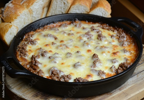 Wallpaper Mural Cheesy Beef and Sausage Dip with Bread Torontodigital.ca