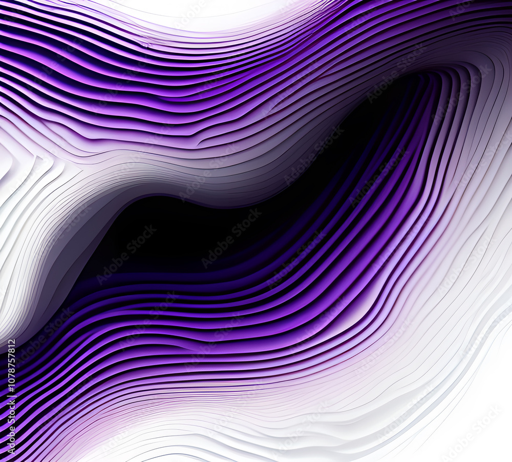 Vibrant abstract waves in purple color, modern design poster background, Generative AI Vibrant abstract waves in purple color, modern design poster background, Generative AI