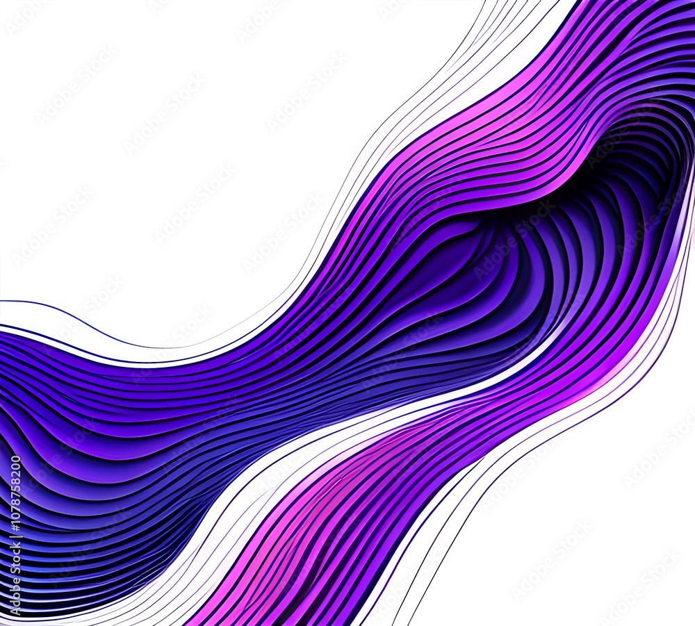 Vibrant abstract waves in purple color, modern design poster background, Generative AI Vibrant abstract waves in purple color, modern design poster background, Generative AI