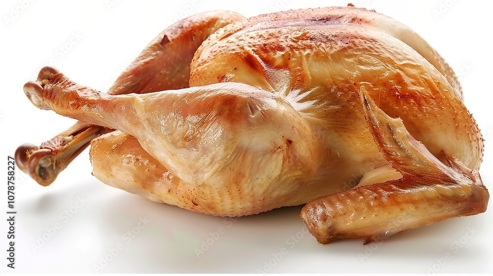 A Juicy Roast Turkey Placed Alone on a Clean White Background. Mouthwatering Thanksgiving or Holiday Centerpiece in a Simple Setting. A Juicy Roast Turkey Placed Alone on a Clean White Background. Mouthwatering Thanksgiving or Holiday Centerpiece in a Simple Setting.