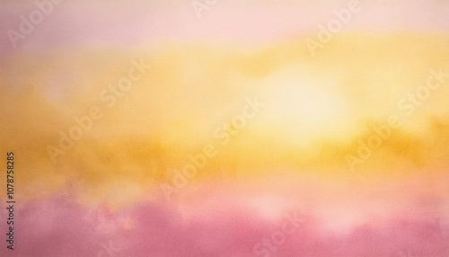 Soft Pastel Watercolor Gradient Background Banner in Warm Pink, Peach, and Yellow Tones. Ideal for Web Design, Social Media Headers, Creative Branding, and Relaxing Digital Backdrops