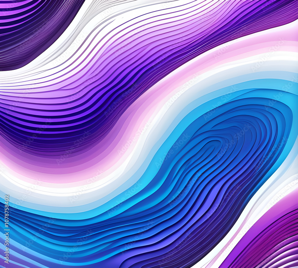 Vibrant abstract waves in purple color, modern design poster background, Generative AI Vibrant abstract waves in purple color, modern design poster background, Generative AI