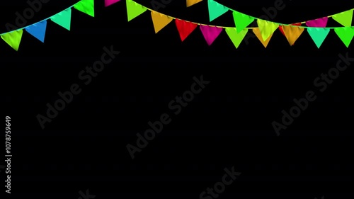 Colorful Festive Bunting Garland Alpha MOV
