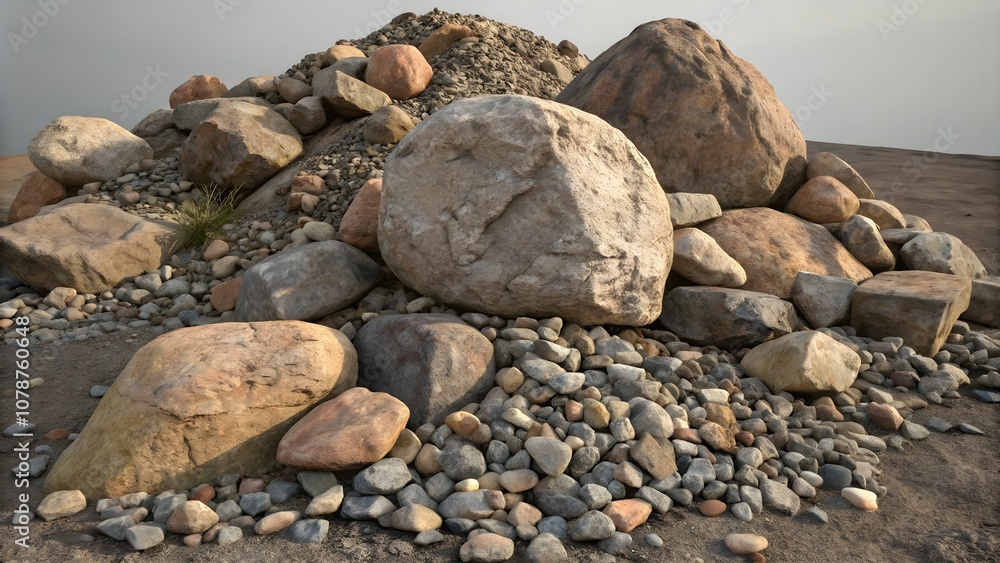 Pile of Mountain Rocks, Stones, Gravel in Natural Landscape
Pile of Mountain Rocks, Stones, Gravel in Natural Landscape