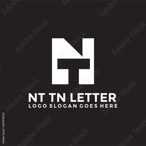 NT Letter logo vector image photo