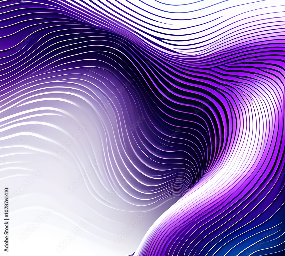 Vibrant abstract waves in purple color, modern design poster background, Generative AI Vibrant abstract waves in purple color, modern design poster background, Generative AI