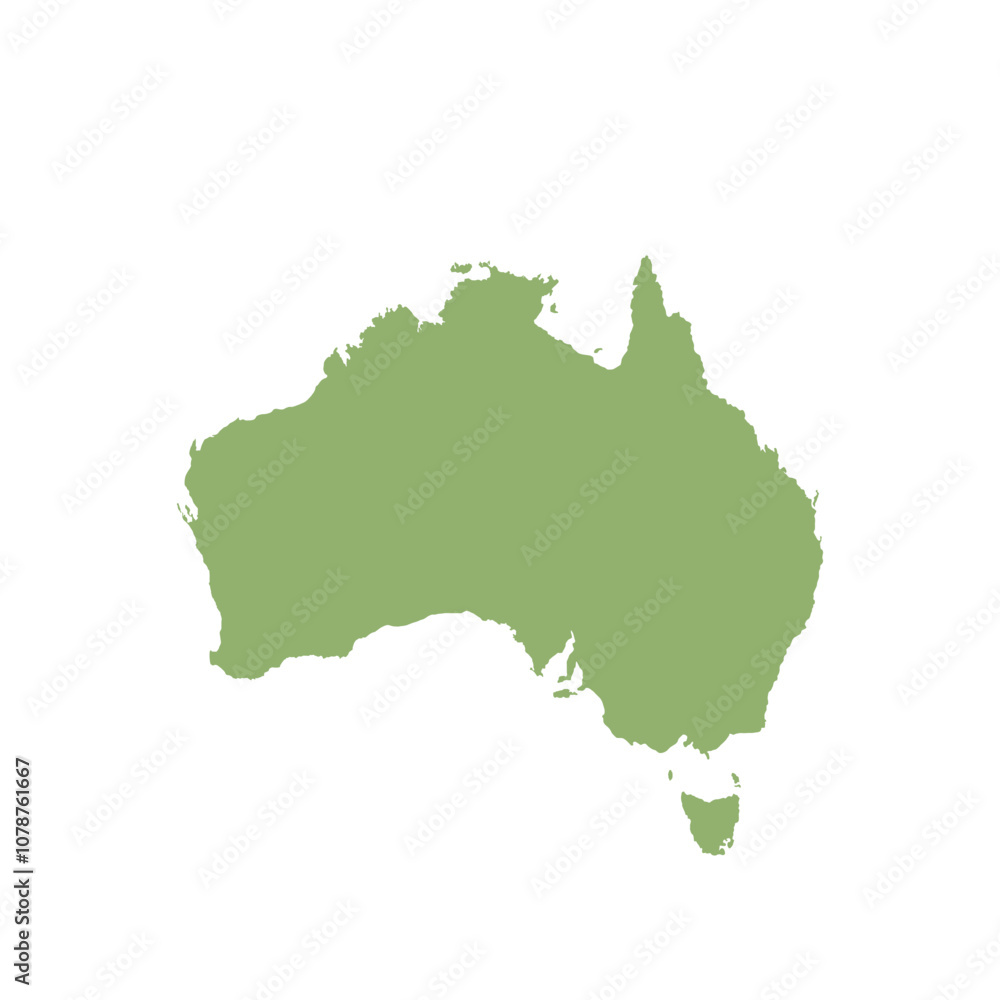 Map of Australian, sign silhouette. World Map Globe. Vector Illustration isolated on white background. African continent Map of Australian, sign silhouette. World Map Globe. Vector Illustration isolated on white background. African continent