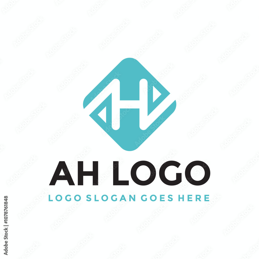AH HA Monogram logo vector image AH HA Monogram logo vector image