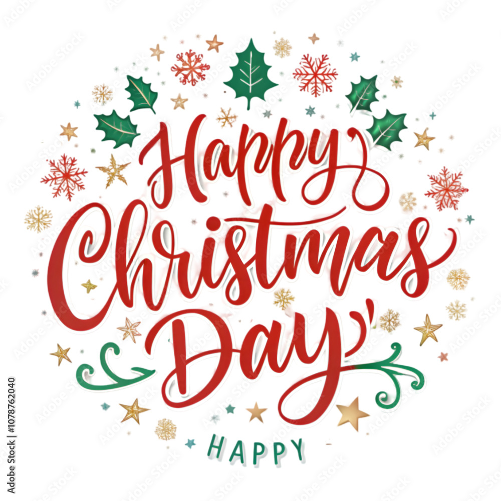 Happy christmas day text on white background Happy christmas day text on white background