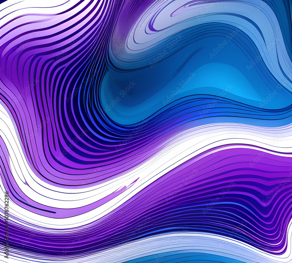 Vibrant abstract waves in purple color, modern design poster background, Generative AI Vibrant abstract waves in purple color, modern design poster background, Generative AI
