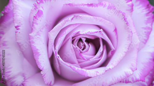 Extreme Close-Up of a Beautiful Lavender Rose in Bloom