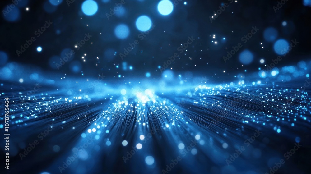 Obraz premium Abstract Blue Lights and Lines