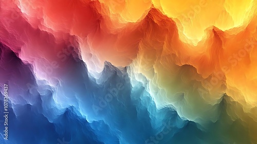 Abstract Background with Colorful Wavy Textures and Swirling Patterns