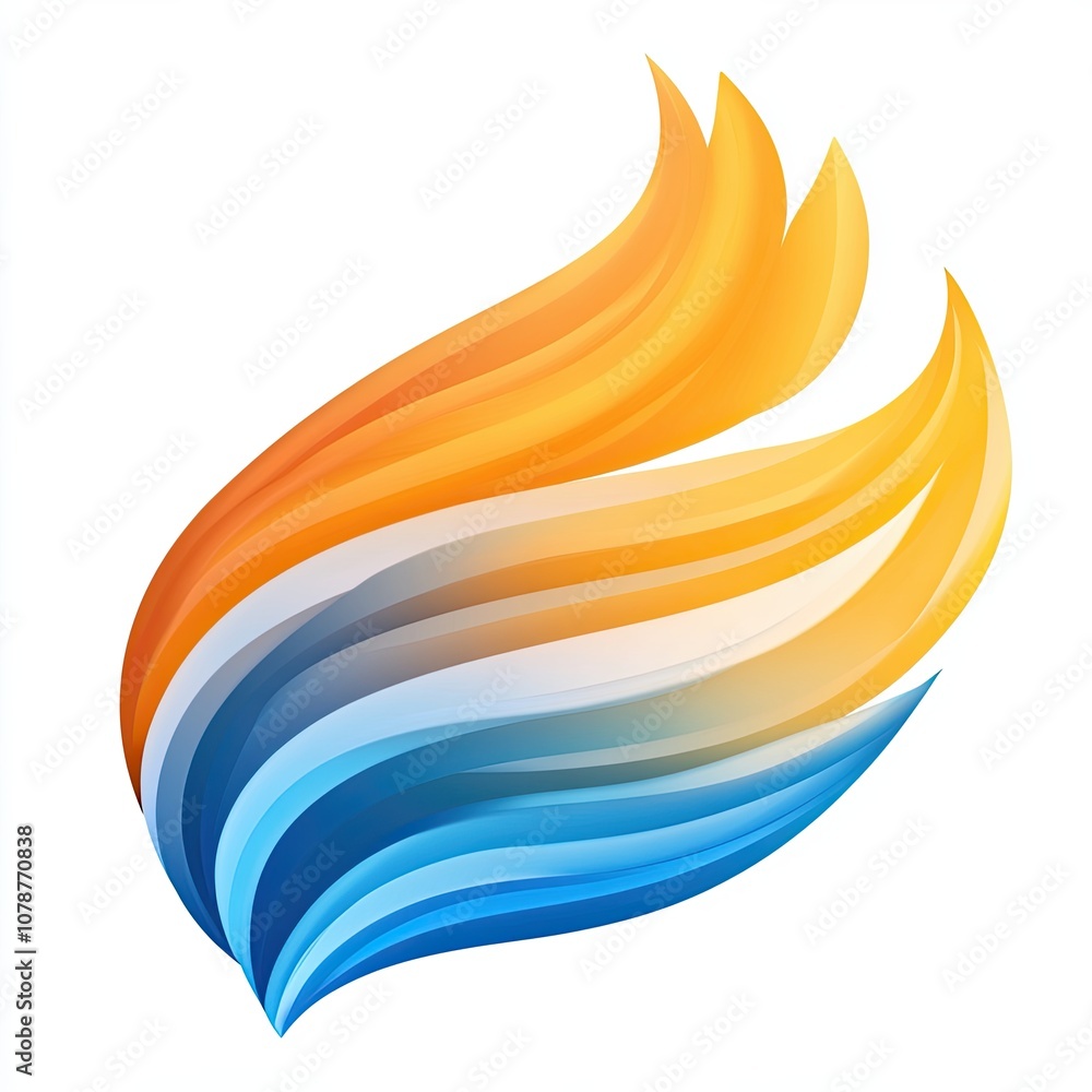 Fototapeta premium Colorful Abstract Logo Representing Creativity and Innovation With Dynamic Flowing Shapes