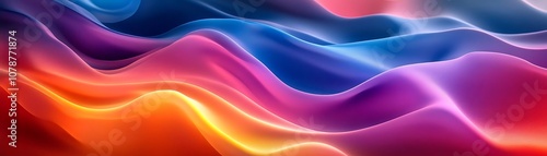 Abstract 3D Colorful Wavy Background