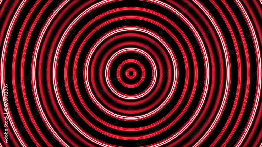 Pulsing concentric red rings in a seamless loop. Pulsing concentric red rings in a seamless loop.
