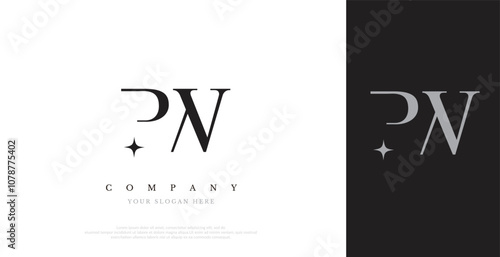 Initial PW Logo Design Vector 