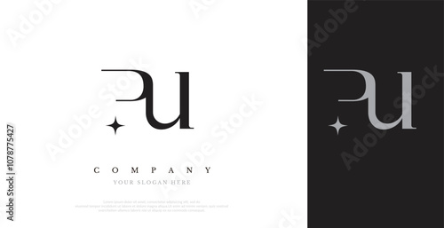 Initial PU Logo Design Vector 