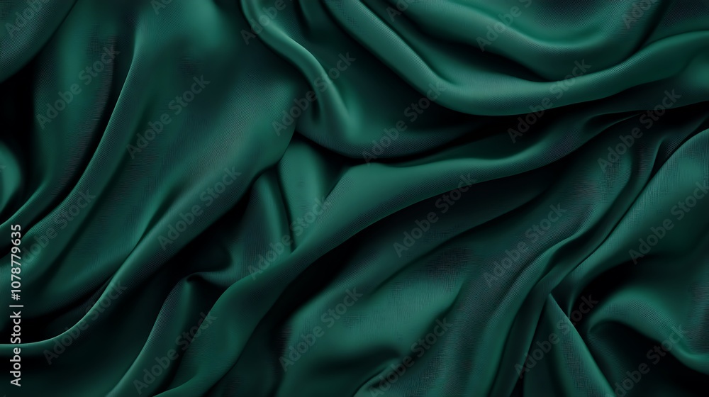 Fototapeta premium Deep emerald green background with a smooth gradient effect