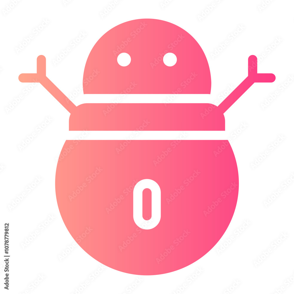 snowman gradient icon snowman gradient icon