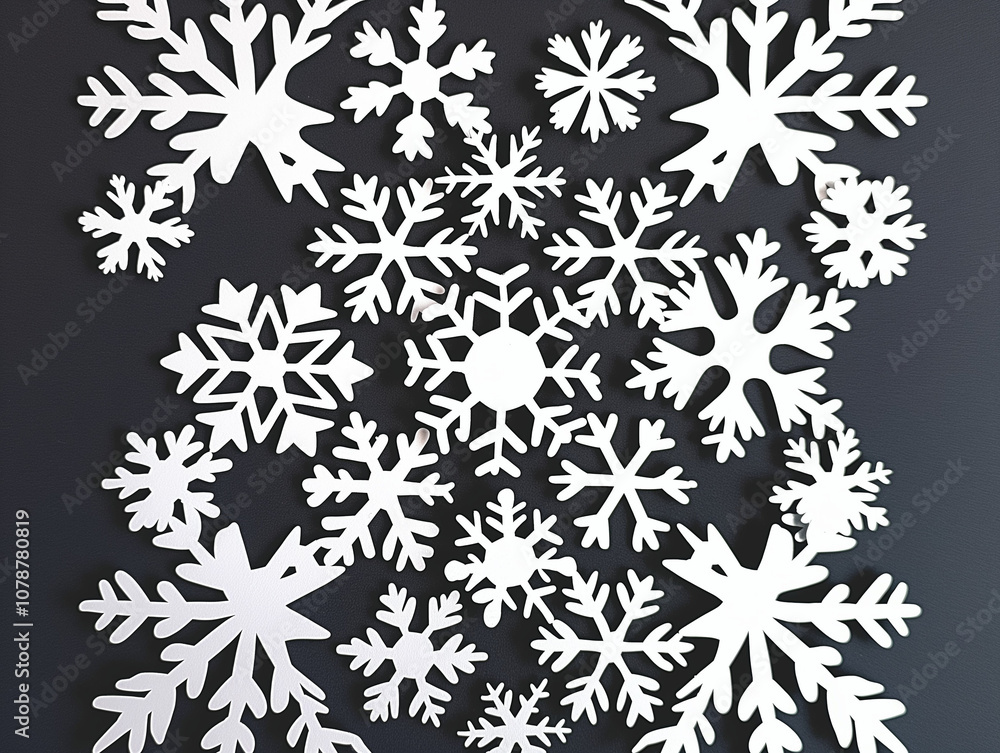 seamless pattern with snowflakes on black seamless pattern with snowflakes on black