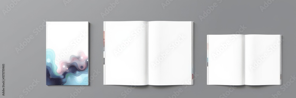 Book cover mockup featuring three different sizes for a cohesive design showcase, layout, cover, showcase Book cover mockup featuring three different sizes for a cohesive design showcase, layout, cover, showcase