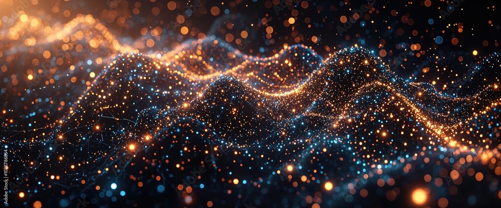 Digital background perfect for tech processes, neural networks, artificial intelligence, data transfer and encryption, digital archives, sound and graphic presentations, science, education, etc. Digital background perfect for tech processes, neural networks, artificial intelligence, data transfer and encryption, digital archives, sound and graphic presentations, science, education, etc.