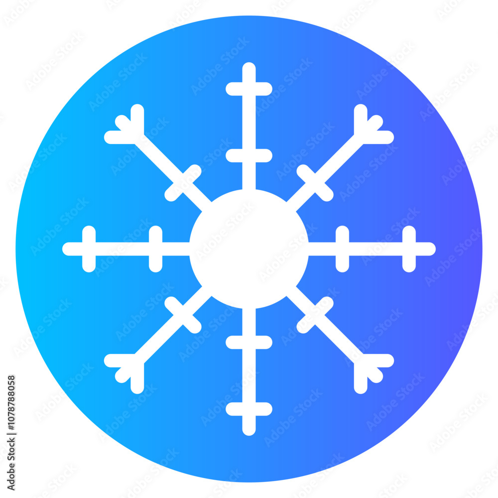 Fototapeta premium snowflake gradient icon