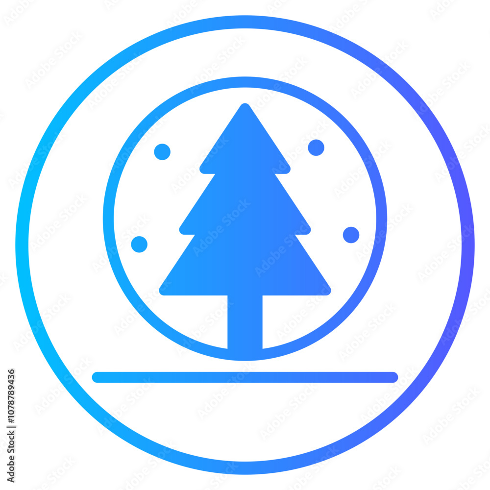 snow globe gradient icon snow globe gradient icon