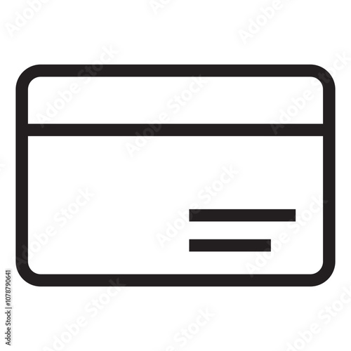 Credit card line icon.