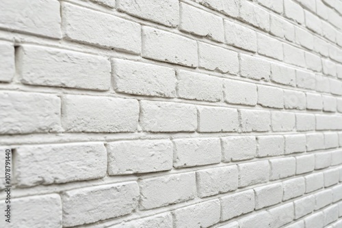 Minimalist White Brick Wall Texture for Versatile Background Use in Design Projects and Creative Endeavors, Perfect for Contemporary Aesthetics and Clean Visuals