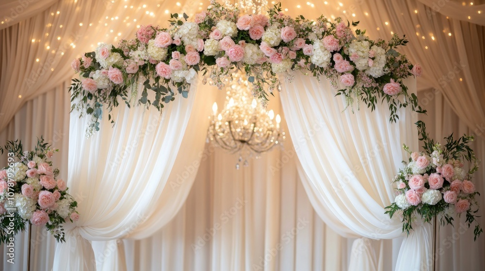 Wedding Ceremony Decoration with Floral Arch Wedding Ceremony Decoration with Floral Arch