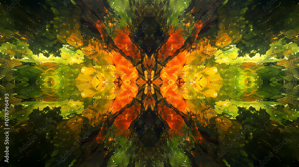 Obraz premium Colorful vivid abstract kaleidoscope pattern. kaleidoscope pattern. illustration. Kaleidoscope. Illustration