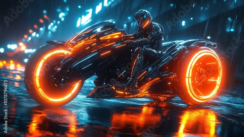 Futuristic motorcycle from the future