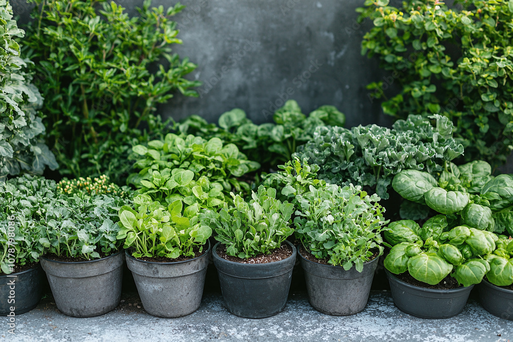 a small vegetable garden with various plants and herbs beside a farmhouse. a small vegetable garden with various plants and herbs beside a farmhouse.