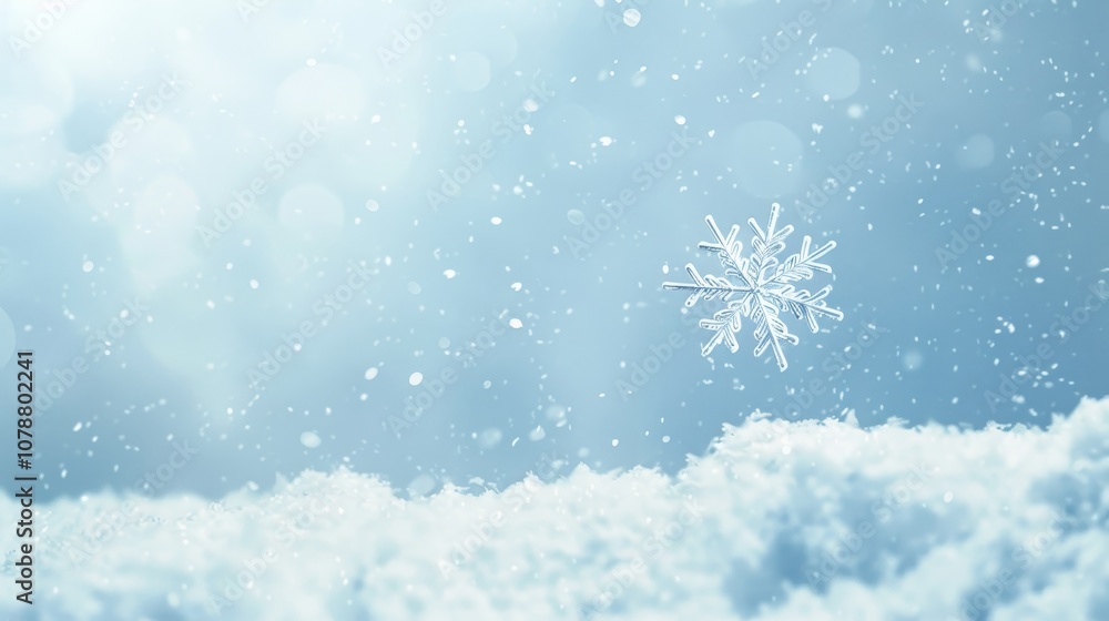 snowflake falling gently from the sky minimalis bfee cfc adcb generated illustration snowflake falling gently from the sky minimalis bfee cfc adcb generated illustration