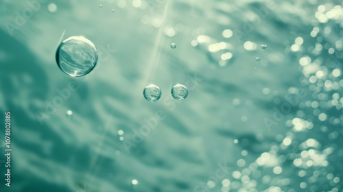 Bubbles slowly ascending the crystal clear water cfa bab eee generated illustration photo