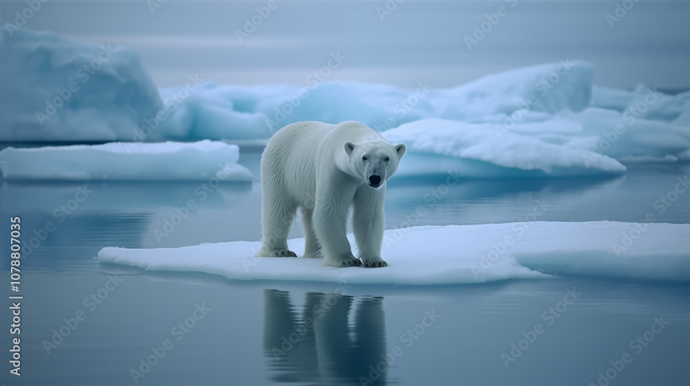 polar bear on the ice polar bear on the ice