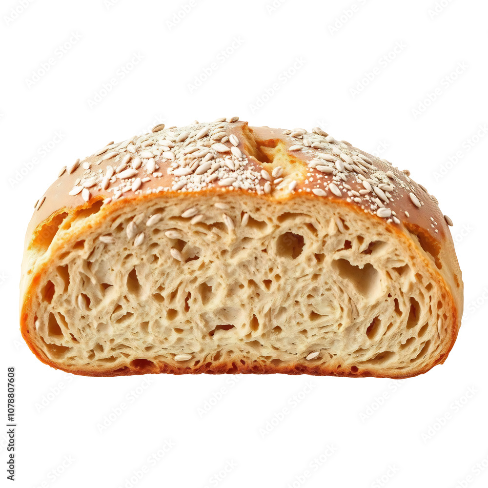 Sliced Loaf of Bread with Sesame Seeds Sliced Loaf of Bread with Sesame Seeds
