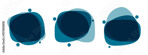 abstract blue liquid geometric shapes. Fluid gradient design for banner, card, brochure