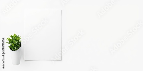 Blank A4 paper sheet mockup isolated on white background, presentation, empty, copy space