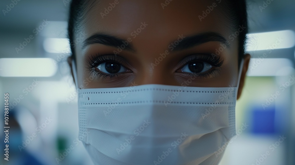 Medical staff wearing masks in a hospital setting, symbolizing dedication and protection in the face of health challenges. Medical staff wearing masks in a hospital setting, symbolizing dedication and protection in the face of health challenges.